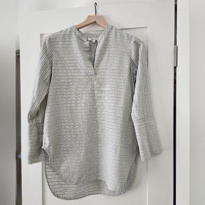 Madewell Split Cuff Tunic Shirt Size S in Weathered Concrete #H3939